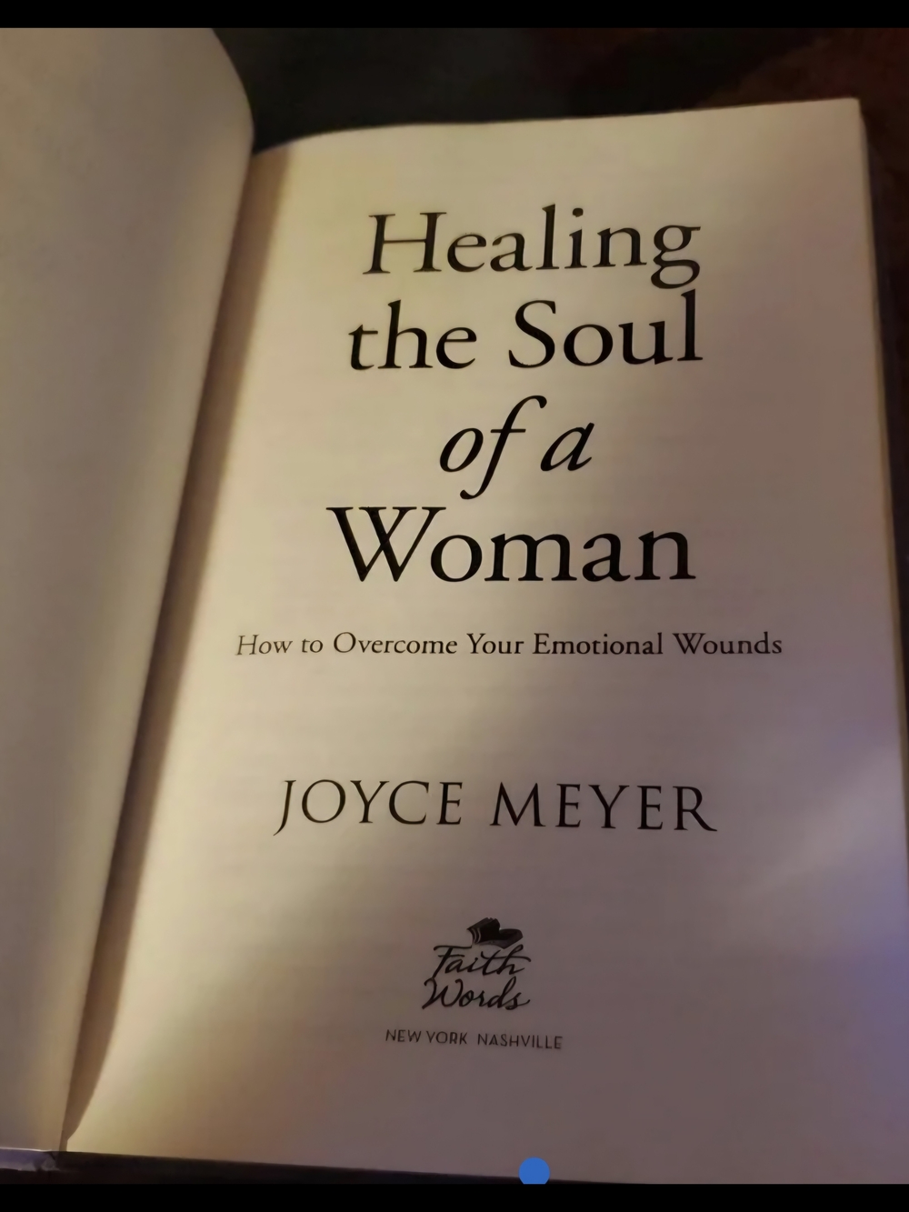 Healing the Soul of a Woman by Joyce Meyer - White/Cream Pages
